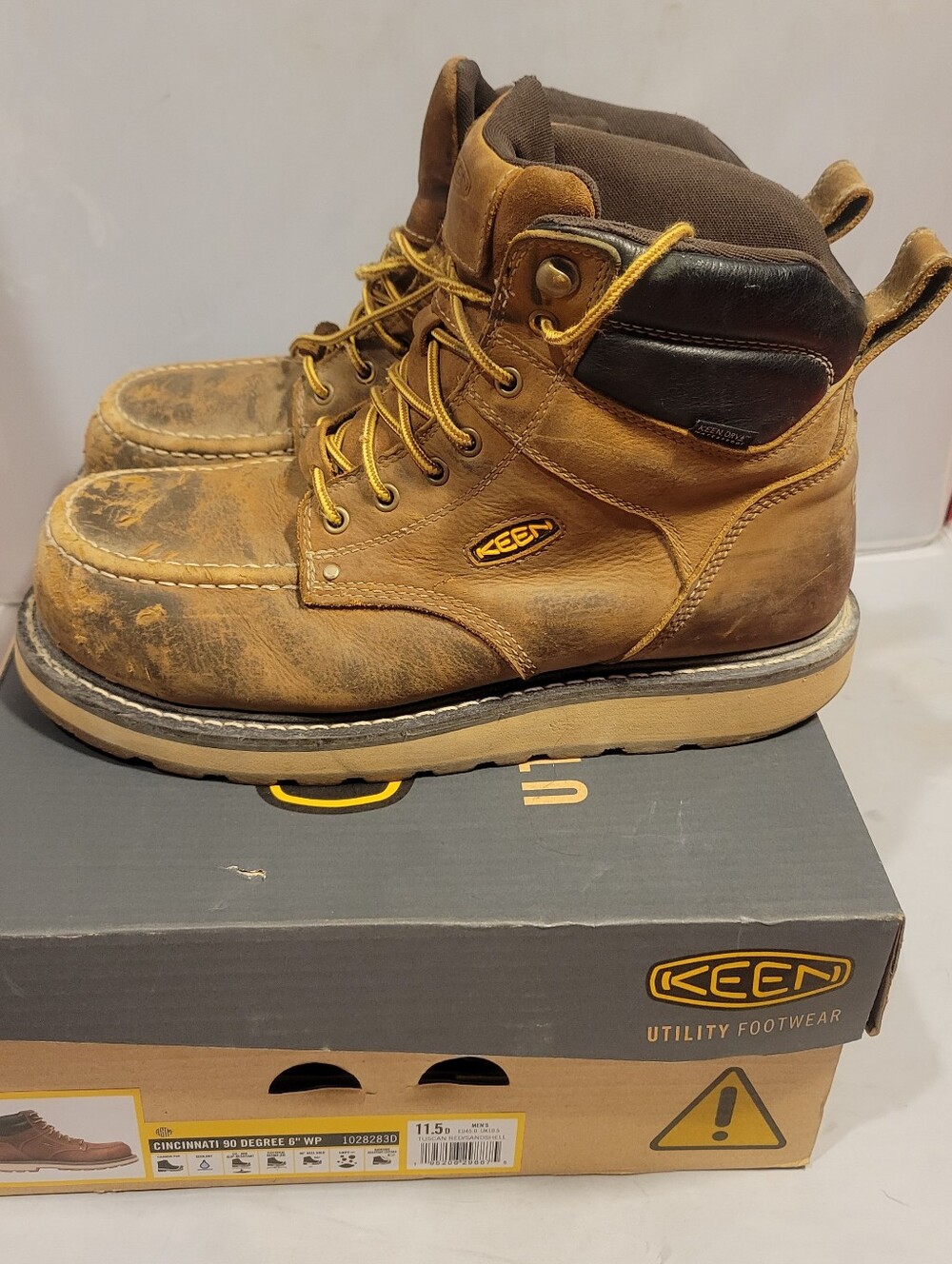 KEEN Utility Men's Cincinnati Waterproof 6" Composite Toe Work Boots Size 11.5